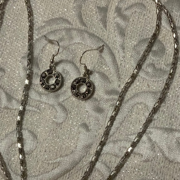 Marcasite Necklace and Earrings - Picture 5 of 5
